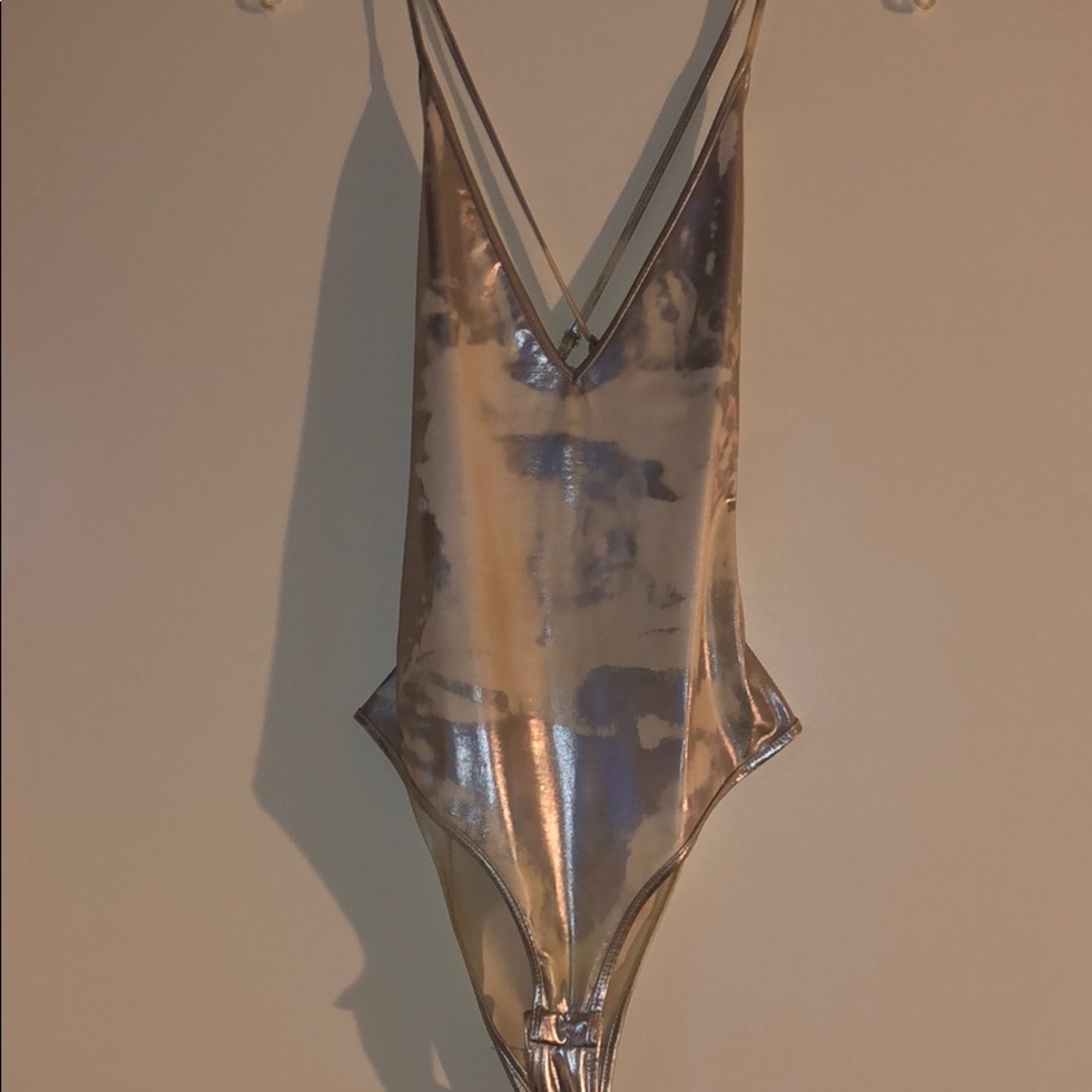 silver/white bodysuit